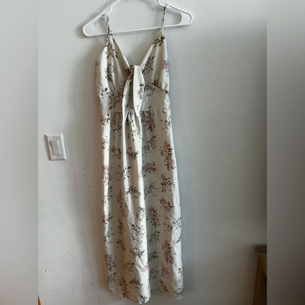 AZ Floral Tie-Front Maxi Dress Size L/XL NWOT